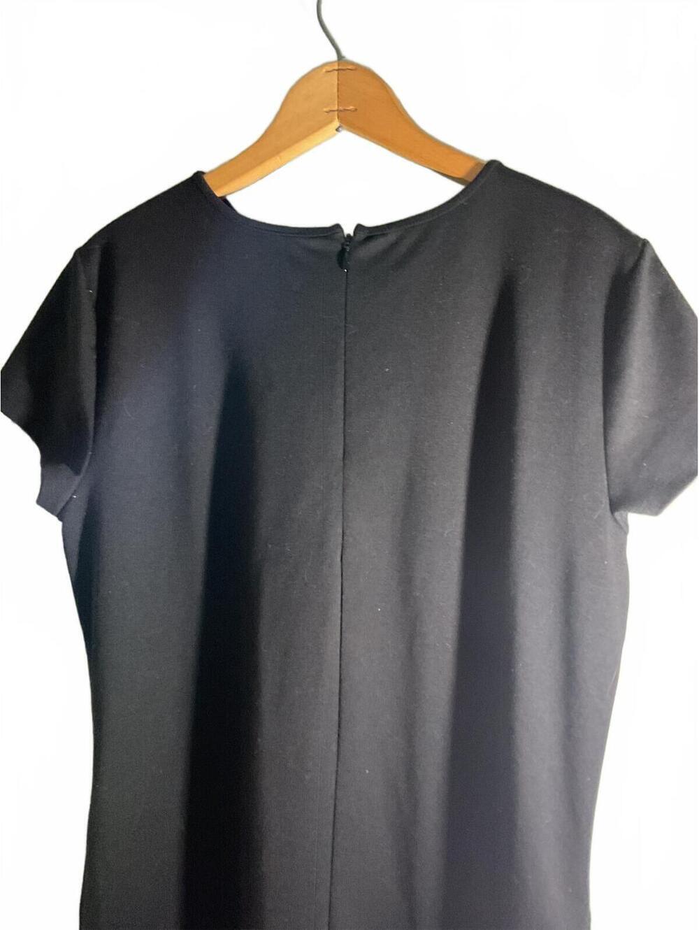 Vintage Loft Black Short Sleeve Dress with Ruffle Detail LBD SZ. 12 - Picture 8 of 8